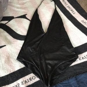 Billabong halter black swimsuit with low back